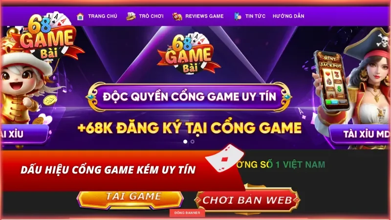 Giao diện trang chủ cổng game có bot chat không phải người thật