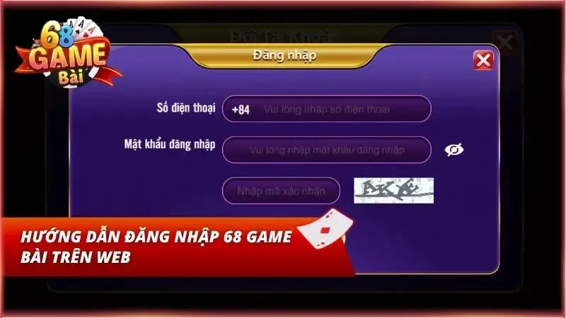 Giao diện đăng nhập tài khoản cổng game chính thức trên trình duyệt máy tính