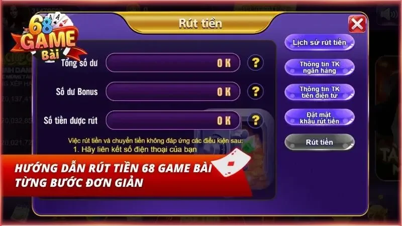 Quy trình 6 bước thực hiện rút tiền thắng cược về tài khoản cá nhân của anh em
